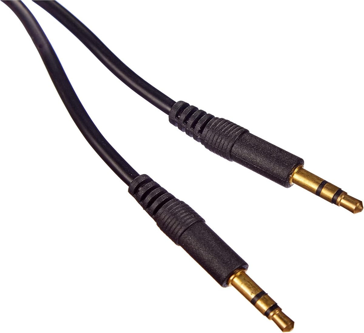 Adaptare 10030 Stereo Aux-Cable 2x 0.3 cm-Rivet Plug Gold Plated Ultraslim-Design, 3.84 m, Black - ShopVlot