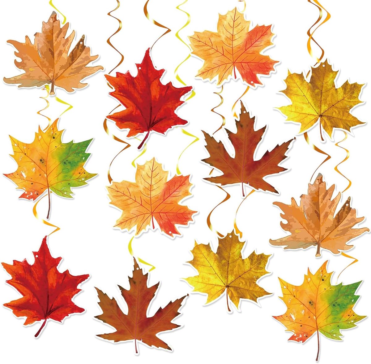 hangende wervels esdoornblad 30 stuks - herfstdecoratie - warme sfeer - perfect voor Thanksgiving - ShopVlot