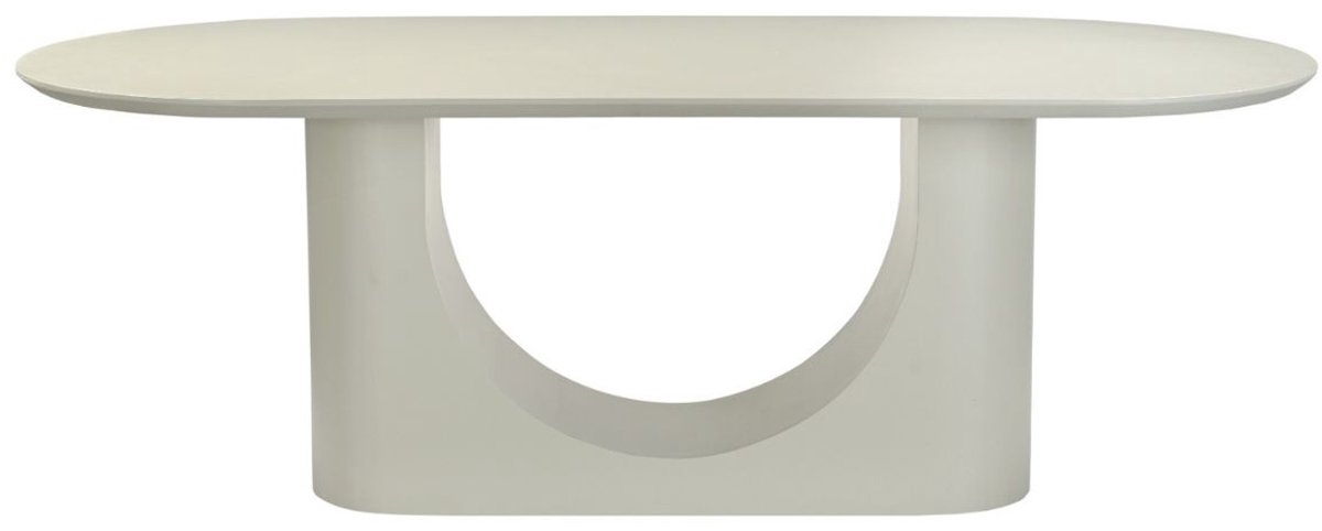 DÉJA Living Eettafel Motala - Ovaal Off White Betonlook - 180x100x76cm