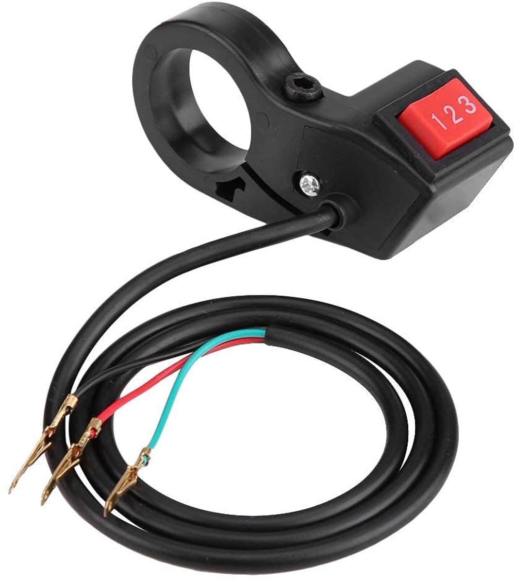 22mm 3-snelheden schakelaar - elektrische module voor motorfiets - compacte turn signal switch - ShopVlot