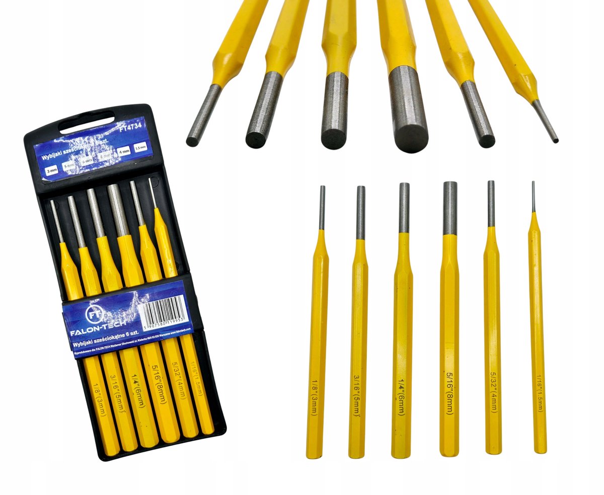 6-delige Set Zeskantige Uitslagbouten en Puntstukken (1.5-8mm)