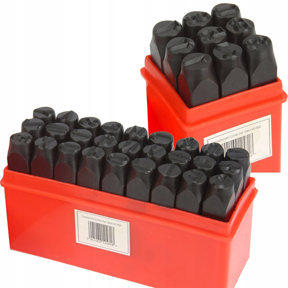 Set Stempels Cijfers & Letters 10mm 36 Delen