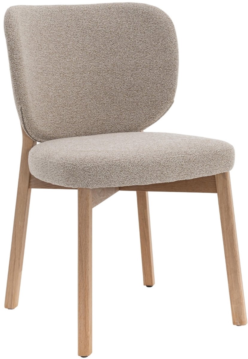 DÉJA Living Eetkamerstoel Nobu - Beige/Naturel Eiken - Set van 2