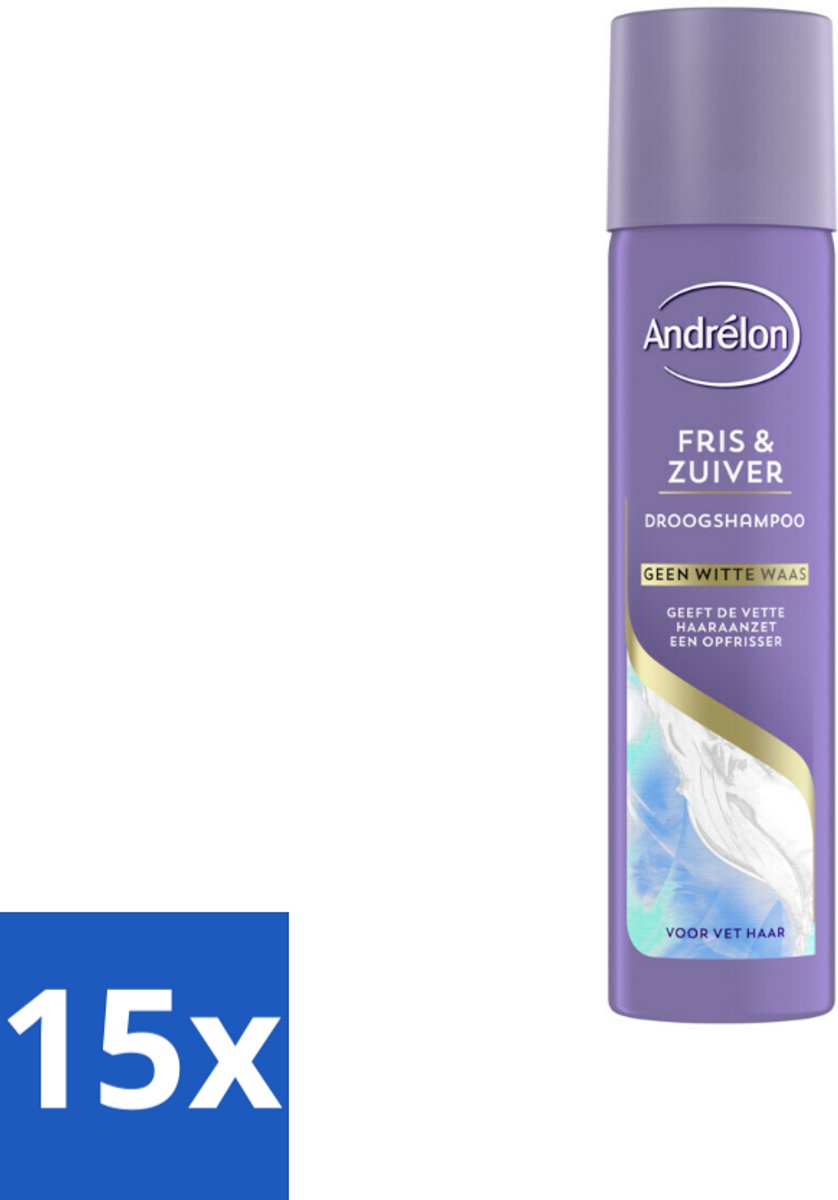 15 x Andrélon Special - Fris & Zuiver - Droogshampoo - 245 ml - Droogshampoo - Fris Haar - Vet Haar - Haarkleur - Haartype