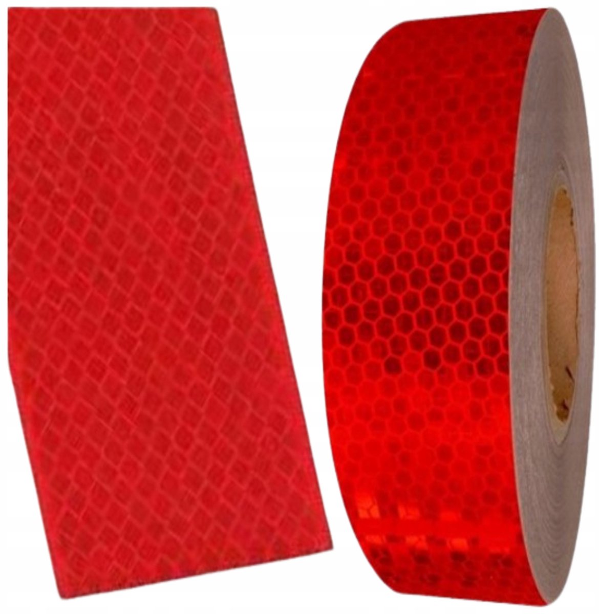 Reflecterende Rode Tape 100mm x 5m - Zelfklevend, Honingraat