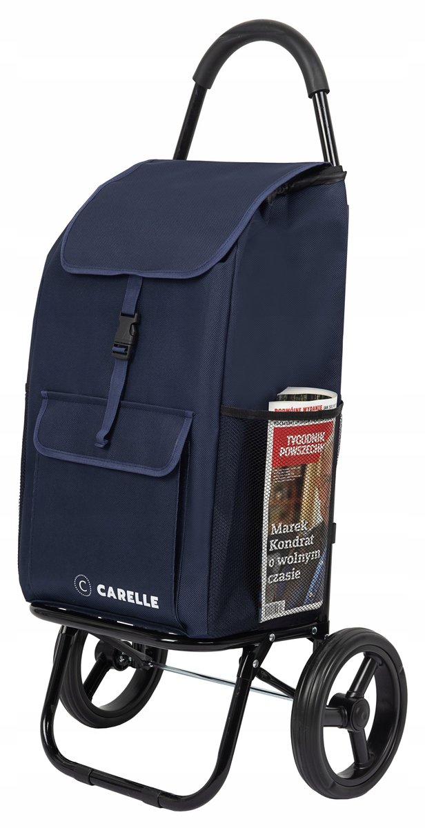 TOSCA CARELLE boodschappentrolley - stevig, licht, marineblauw