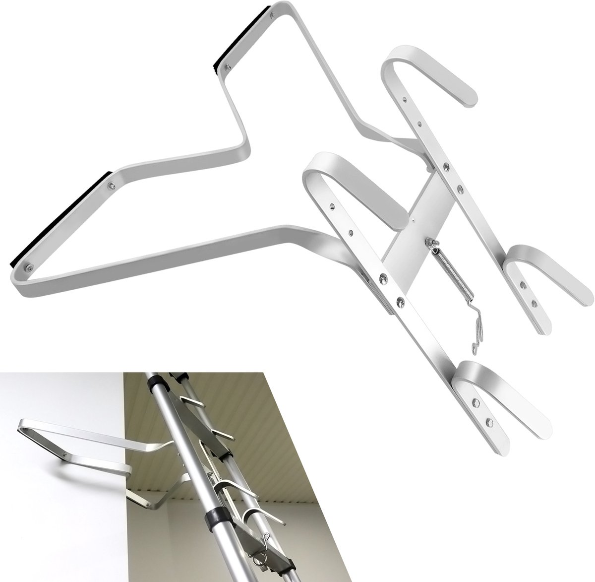 Ladderafstandhouder, Universeel V-vorm voor Hoekmontage aan Regenpijp, Verlengstukken Combinatietrap, Laddersteun Accessoire