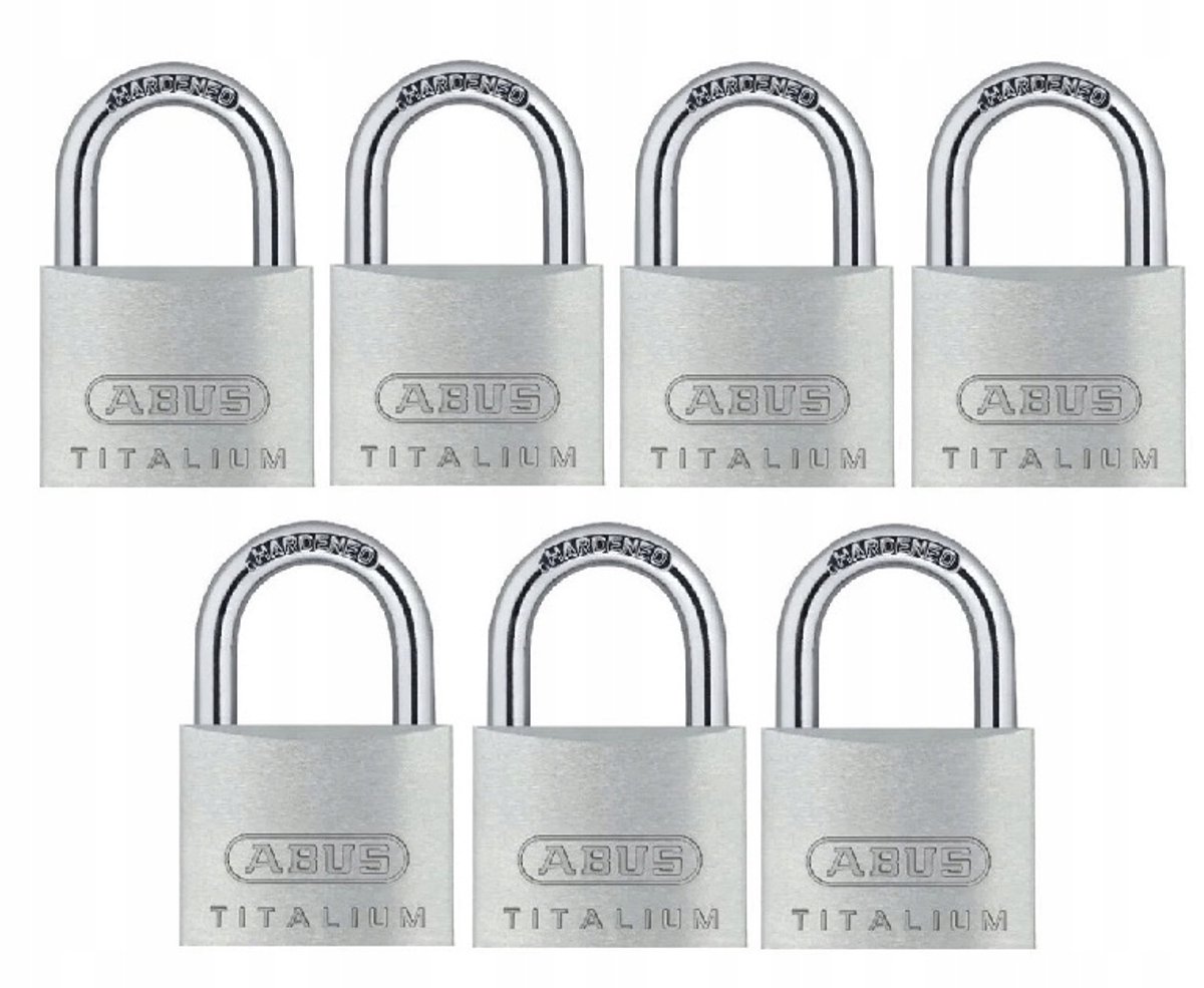 ABUS Titalium 64TI/35 Set: 7 Hangsloten met 1 Sleutel Systeem