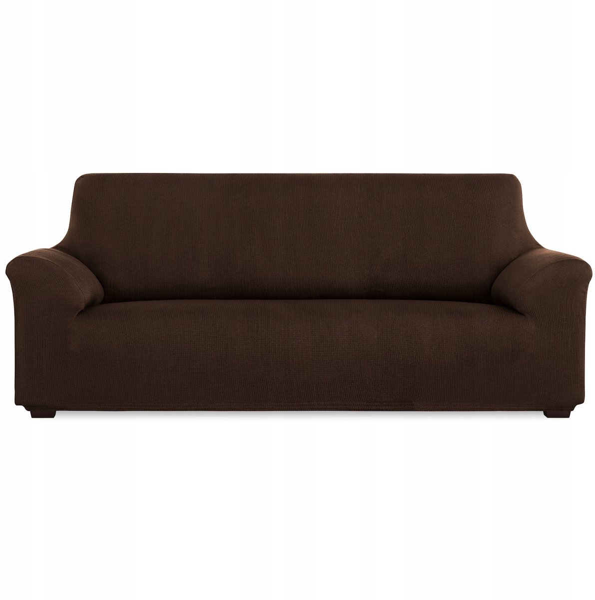 Elastiek bankhoes 2-zits, katoen-jacquard, bruin
