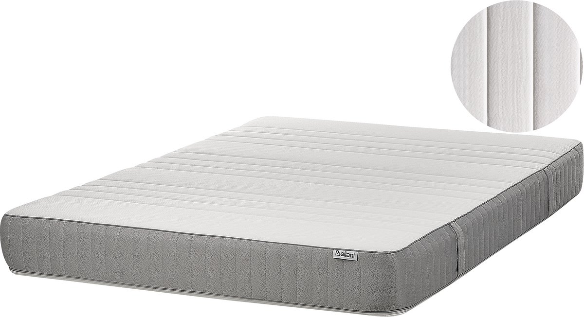 Beliani FANTASY - Latexmatras stevig - Wit - 140 x 200 cm - Polyester