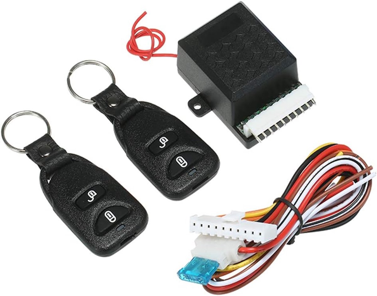 Shkalacar Keyless Entrance Car Alarm System, Car Remote Control, Central Locking Kit, Door Lock with 2 Remote - ShopVlot