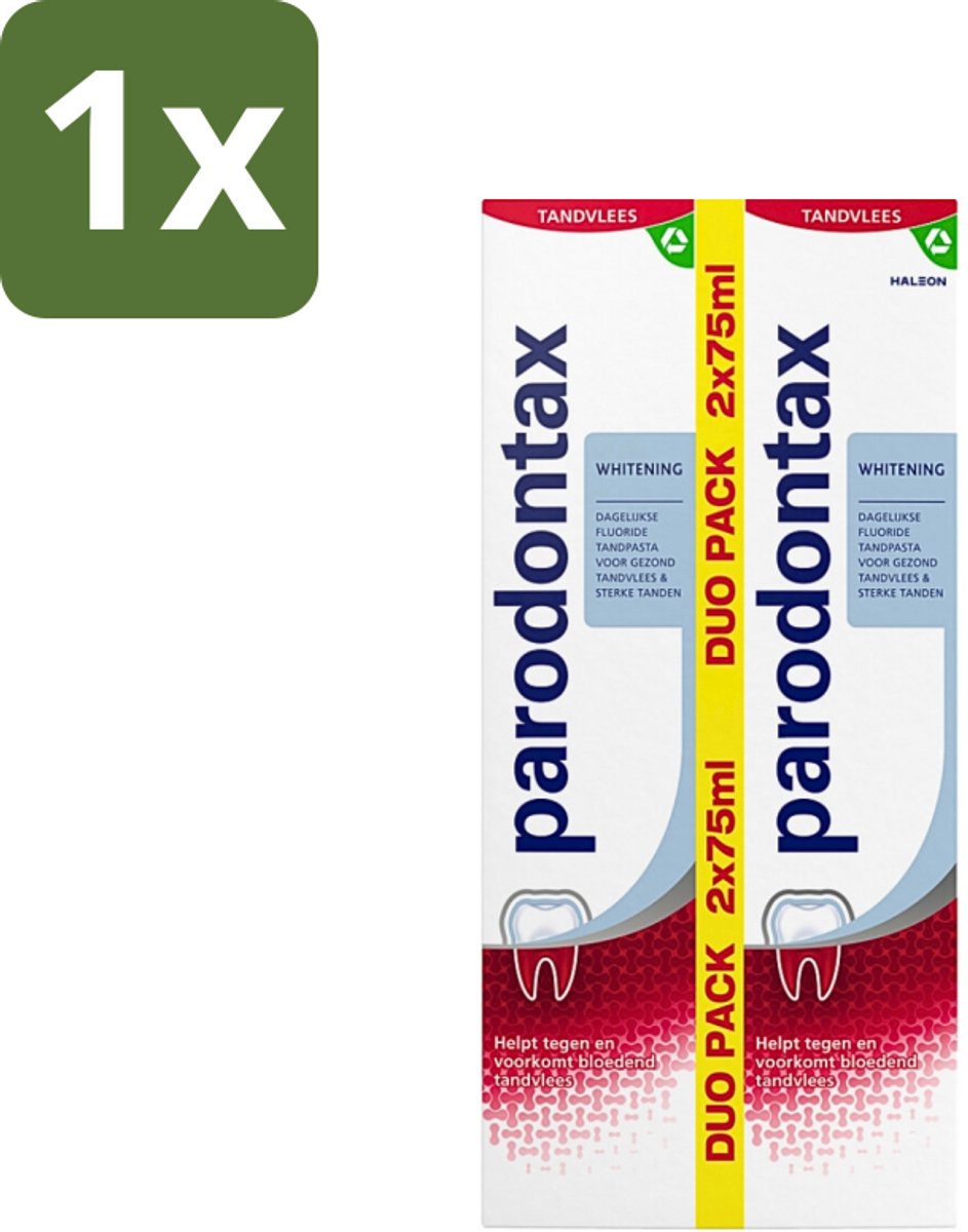 Parodontax - Tandpasta - Whitening - Tegen Bloedend Tandvlees - 2 x 75 ml - 1 stuk