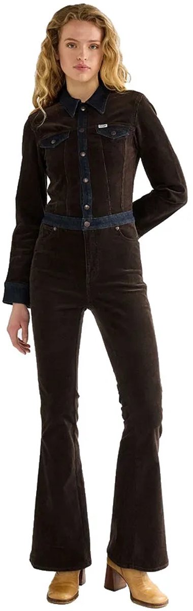 Wrangler Montana Coverall Overall Met Lange Mouwen 32 00 Vrouw Chocolate Torte