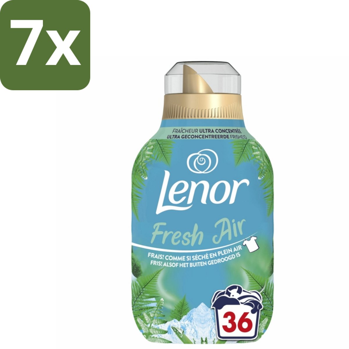 Lenor - Wasverzachter - Fresh Air Noorderlicht - Ultra Geconcentreerd - 36 Wasbeurten - Bulkverpakking - 7 stuks