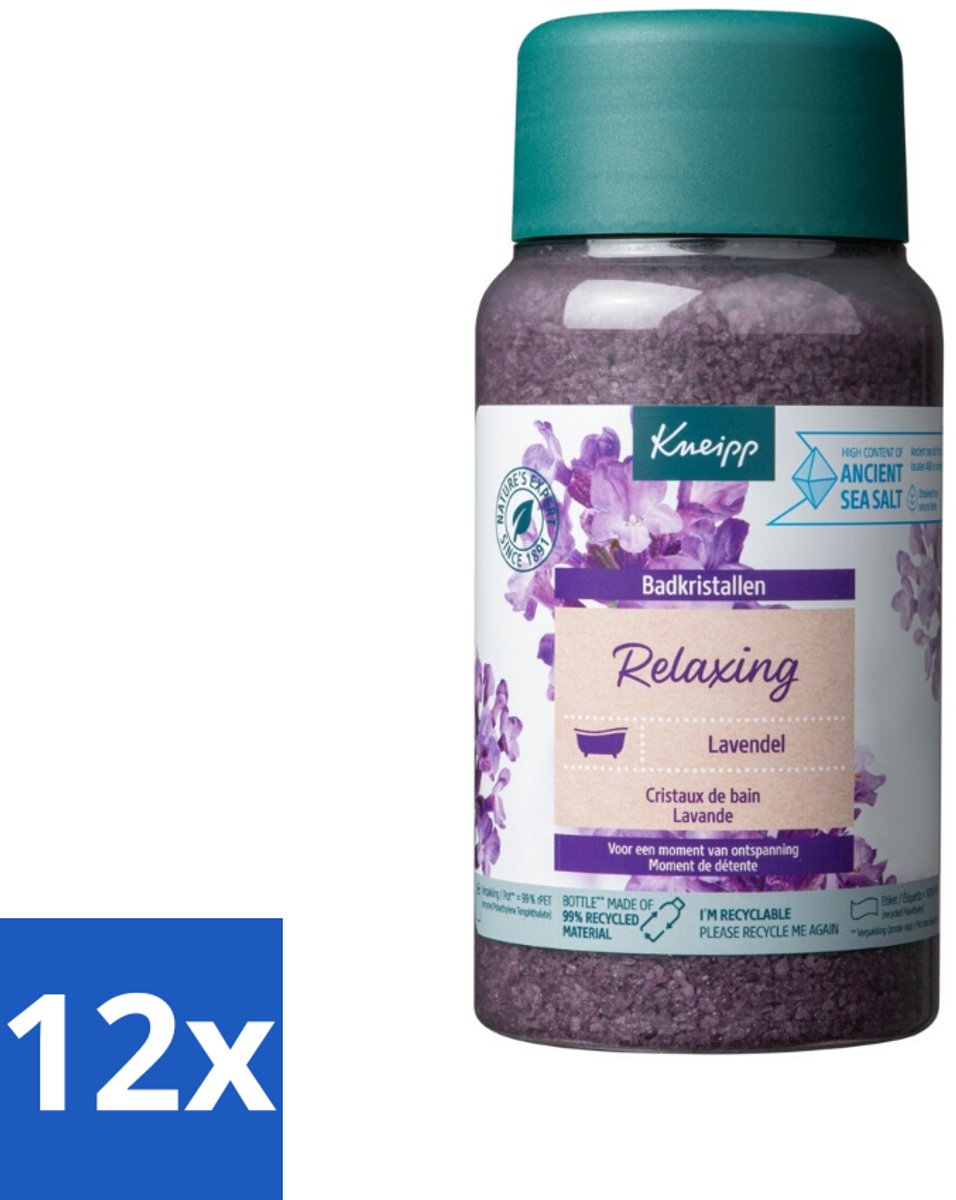 Kneipp - Badzout - Badkristallen - Lavendel - 600 g - Voordeelverpakking - 12 stuks