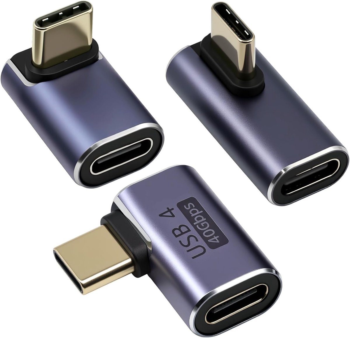 USB C adapter 90 graden - hoekige set - 40 Gbps snelheid - optimale connectiviteit - ShopVlot
