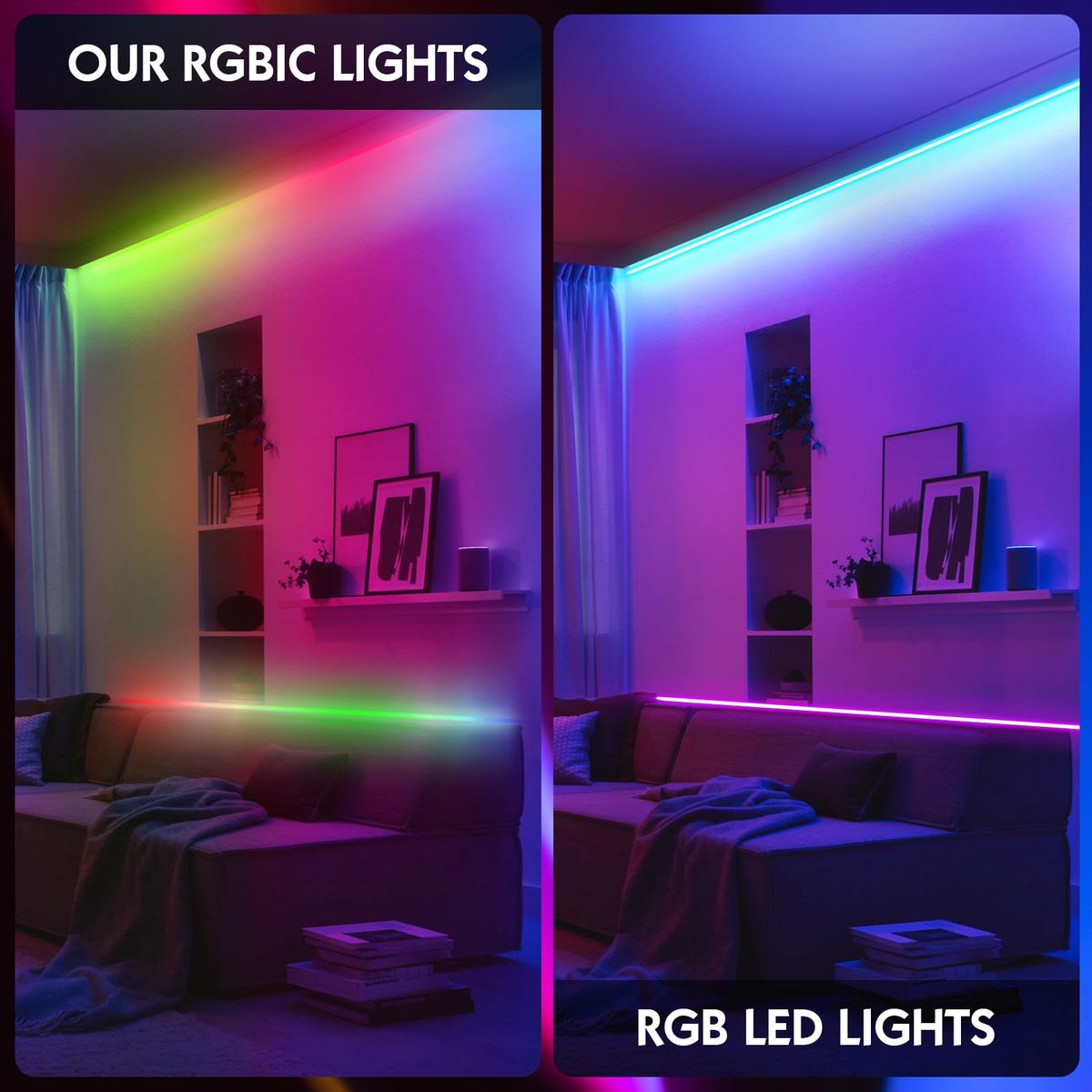 LED Strip 6m - RGBIC Dreamcolor - TV Achtergrondverlichting - Sync met muziek voor 70-85 inch TV's - ShopVlot