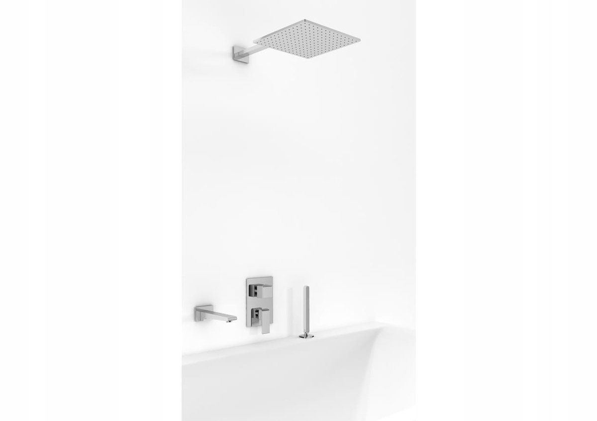 Merkloos Douche- en Badkraan Set met Regendouche 30cm