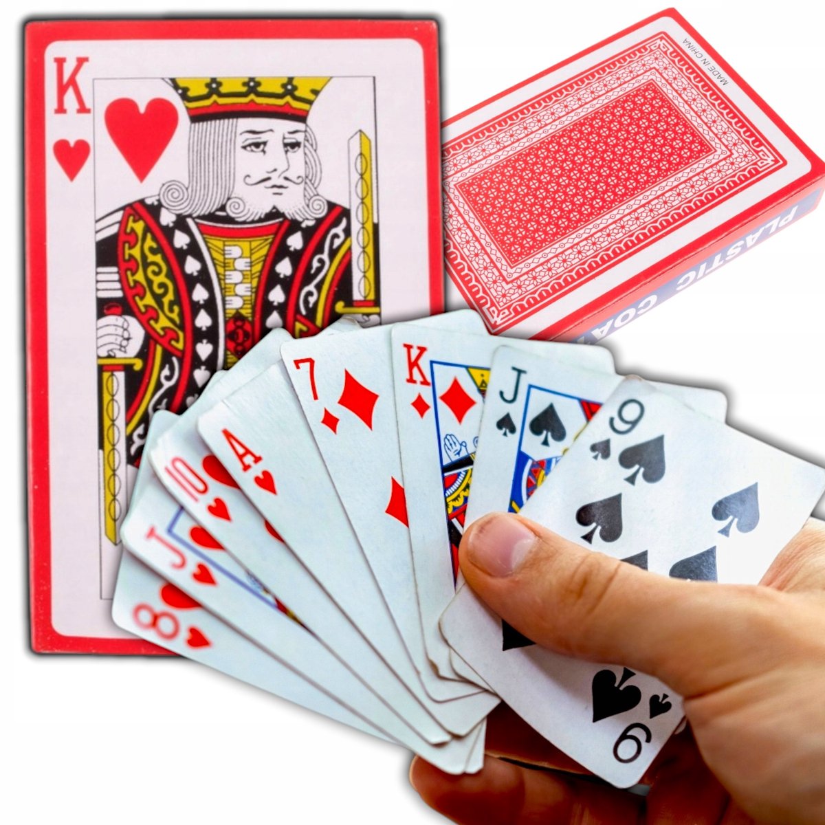 Poker Kaartspel Set - 54 Kaarten, Plastic Gecoat, Reizen