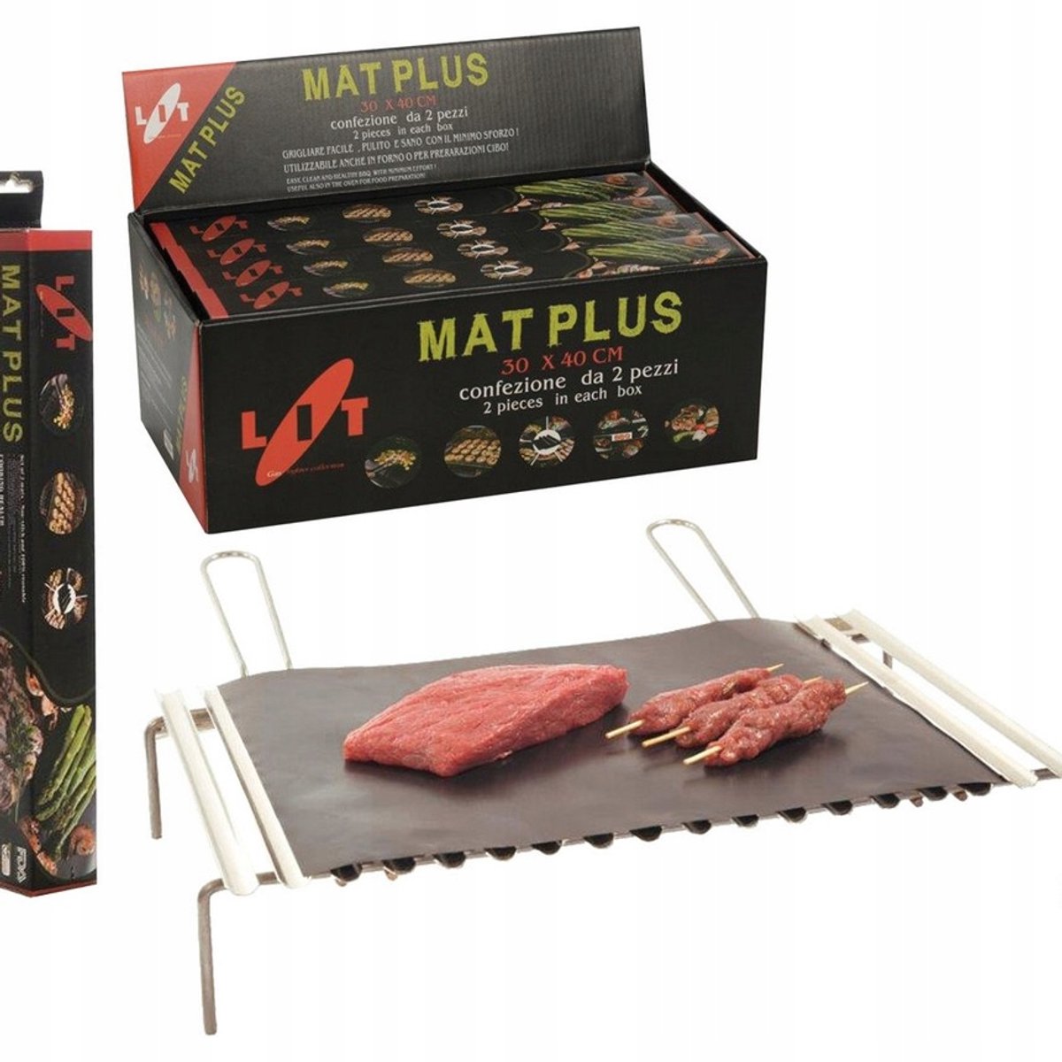 MAT PLUS Teflon grillmatten - 2 stuks, 30x40cm