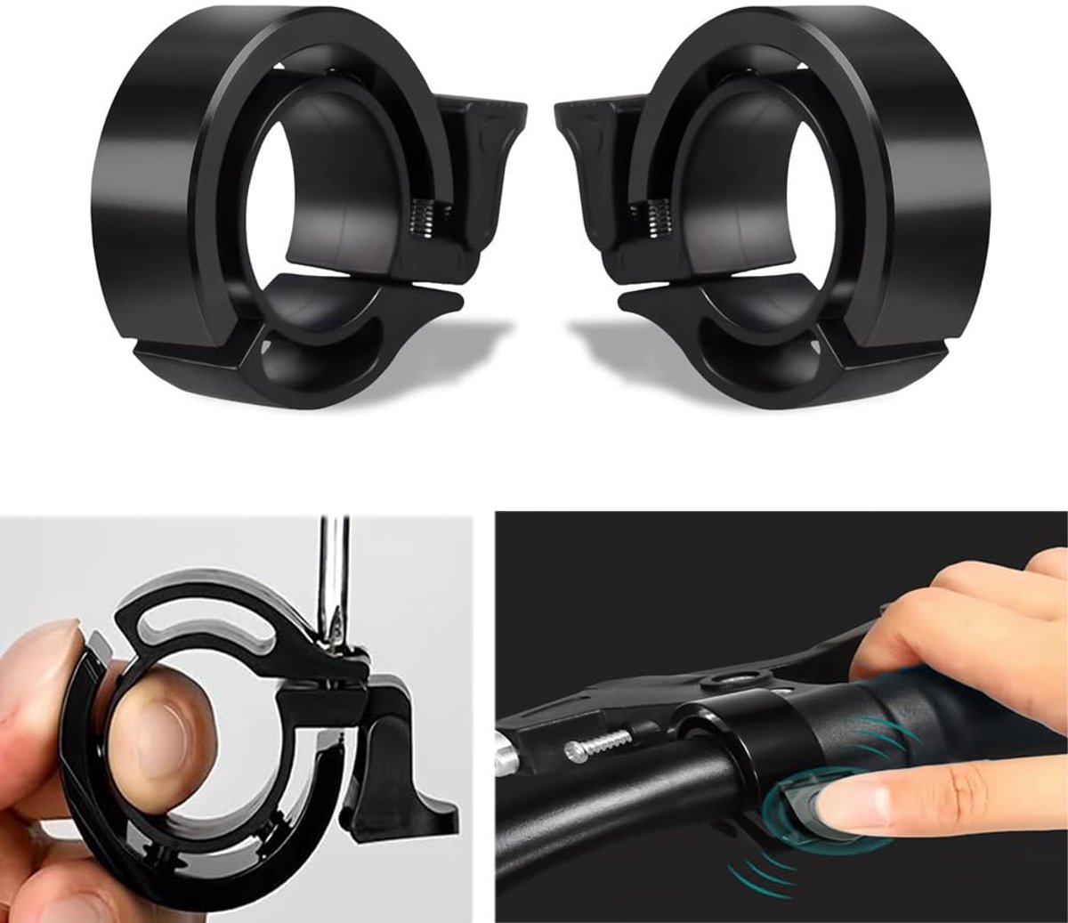 Set van 2 Aluminium Fietsklokken voor 22 mm Stuur