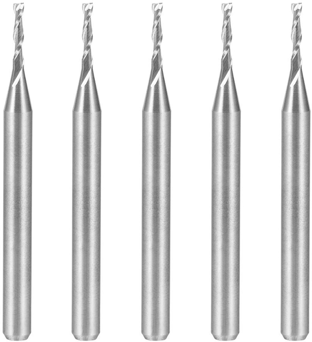 sourcing map 5pcs 1/8" Shank 0.8mm x 3mm Carbide Shank Cutter CNC Milling Cutter 2 Flute 3.17x1.2x6mm - ShopVlot