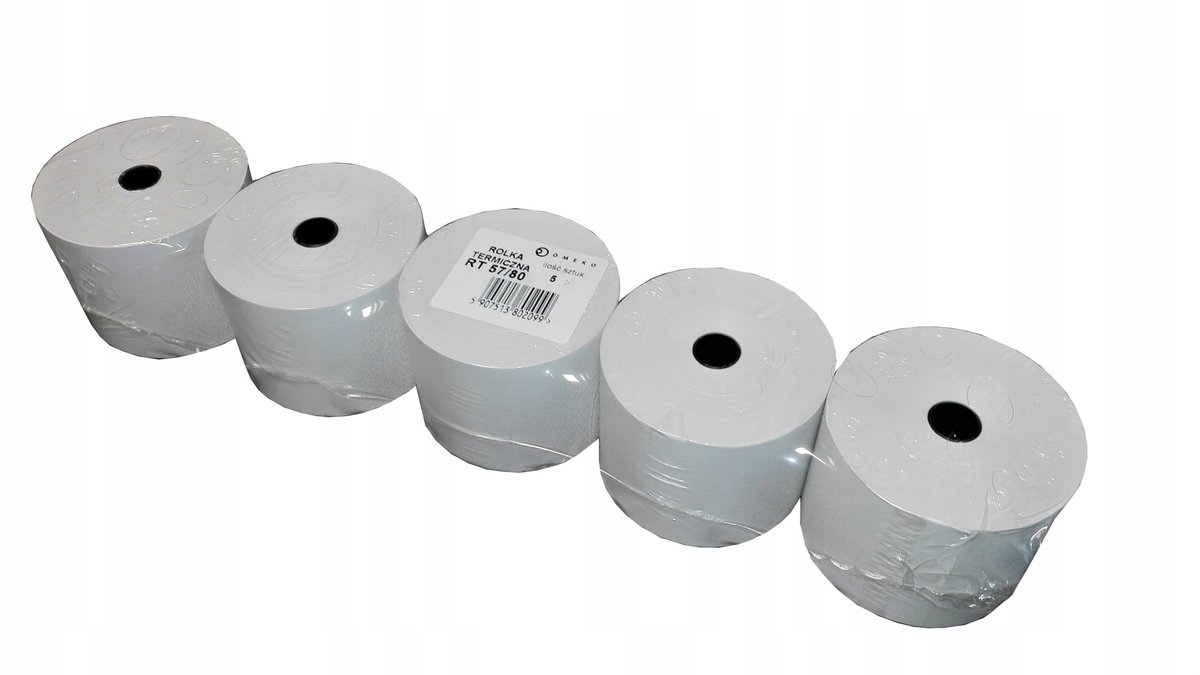 5x Thermische Rol 57x80mm OMEKO - Hoge Kwaliteit Print