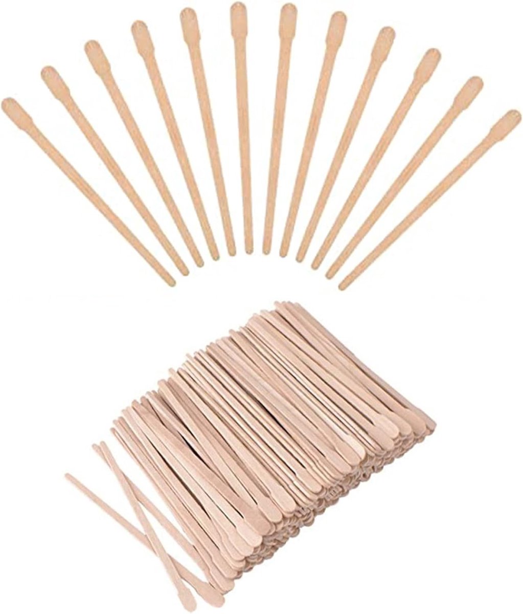 Houten Spatels voor Ontharing - 200 Stuks - Wegwerp Spatels voor Warme Was - Voor Thuis en Schoonheidssalon