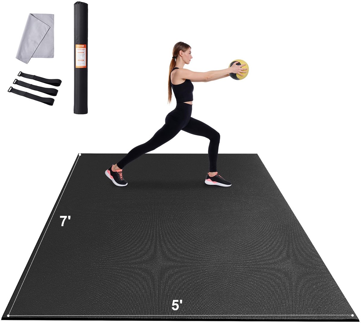 Oefenmat antislip - hoogwaardige yogamat - trainingsmat met tas en draagriem - ideaal voor thuisyoga - ShopVlot