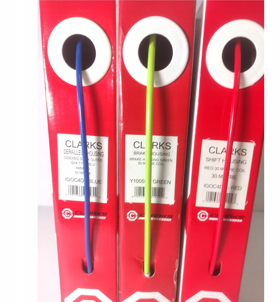 CLARK'S SP4 Versnellingskabel Panser Teflon Rood 4mm - per meter