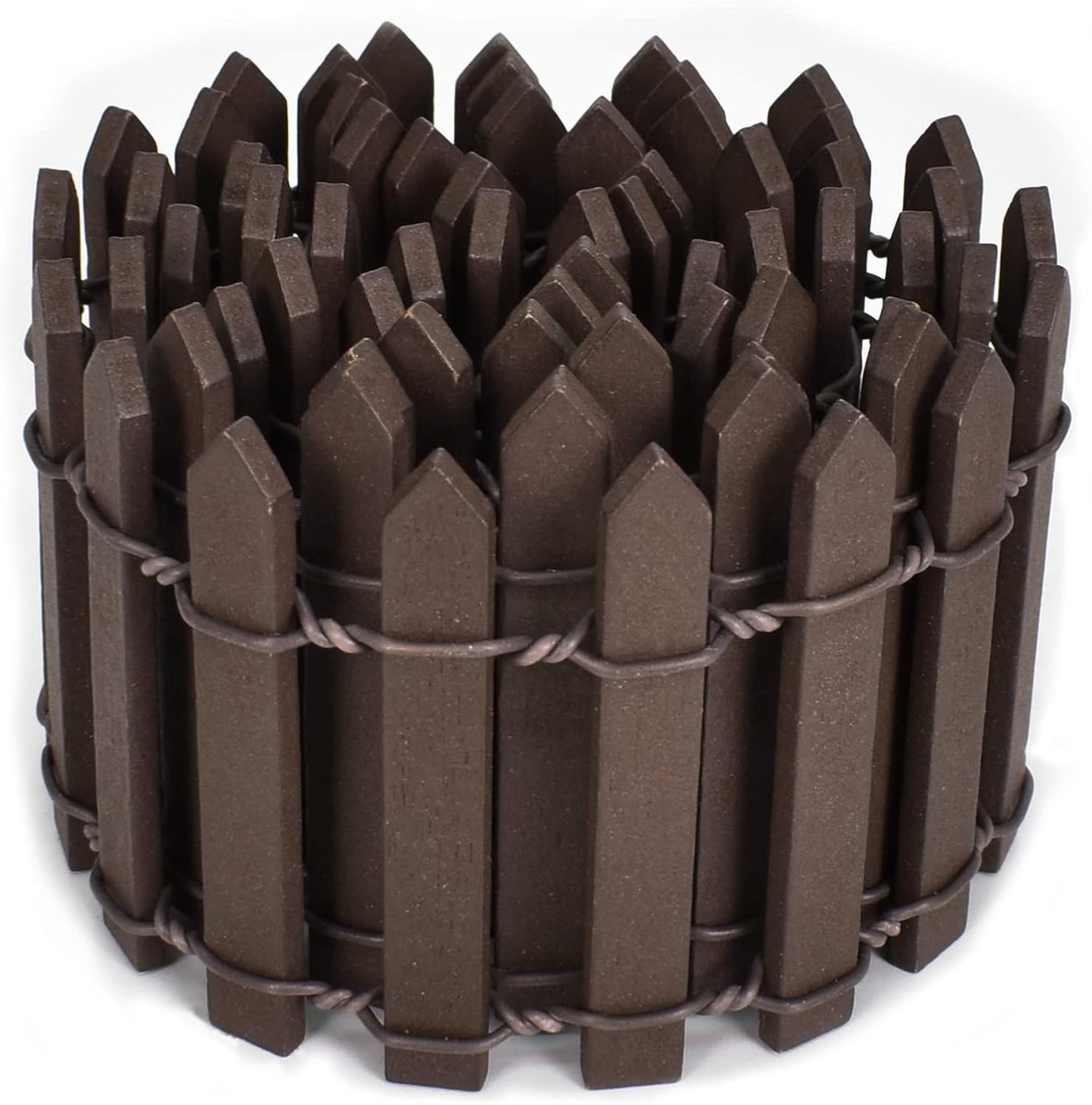 Miniatuur omheining hout 90 x 5 cm - bruin - handgeschilderd - ideaal voor microlandschappen - ShopVlot