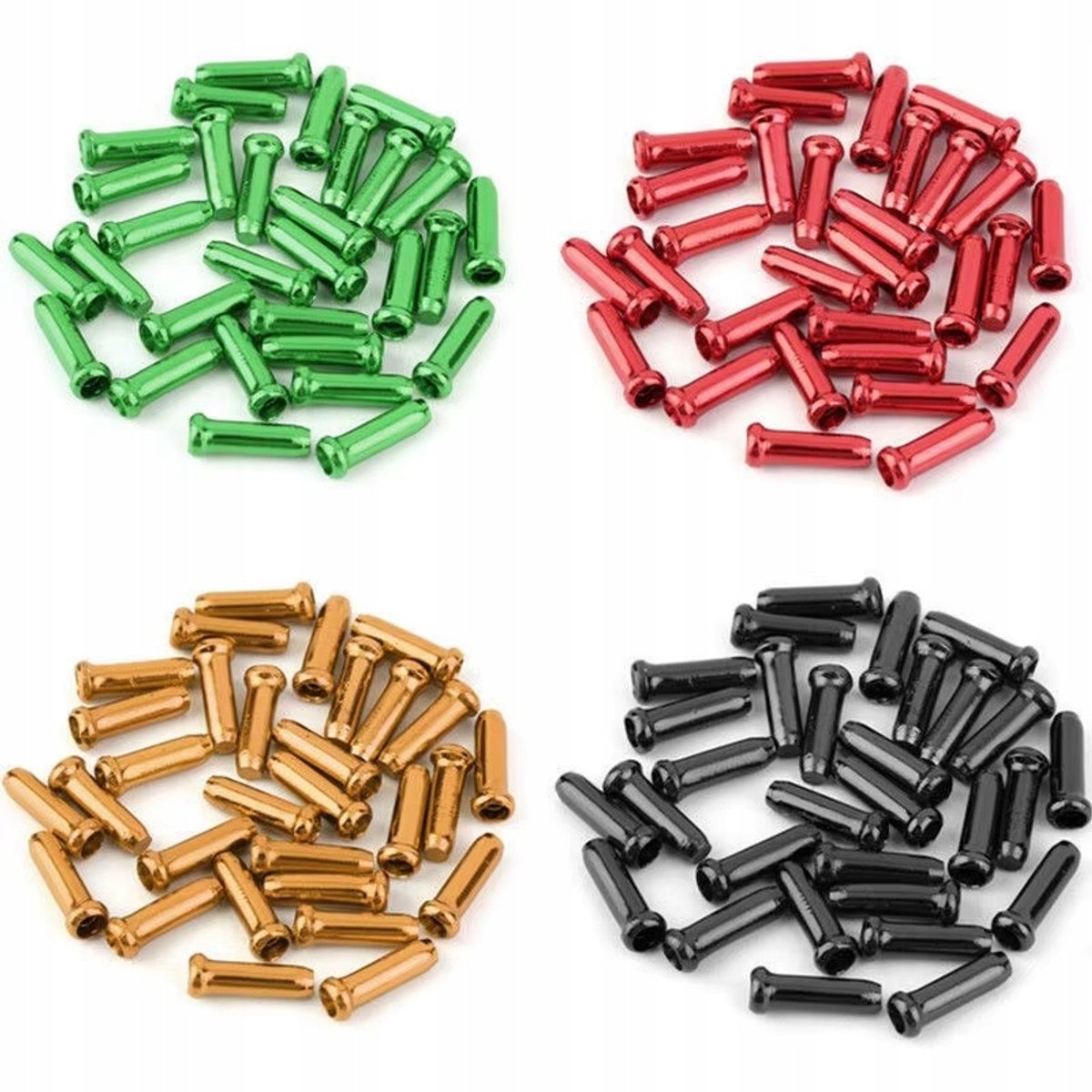 Aluminium kabels en doppen voor derailleur en verwijderbare kabels - Groen
