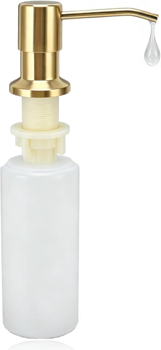 Spoelbak zeepdispenser, 300 ml ingebouwde gootsteen zeeppompkop, 360 ° rotatie, keukenbenodigdheden, roestvrijstalen - ShopVlot