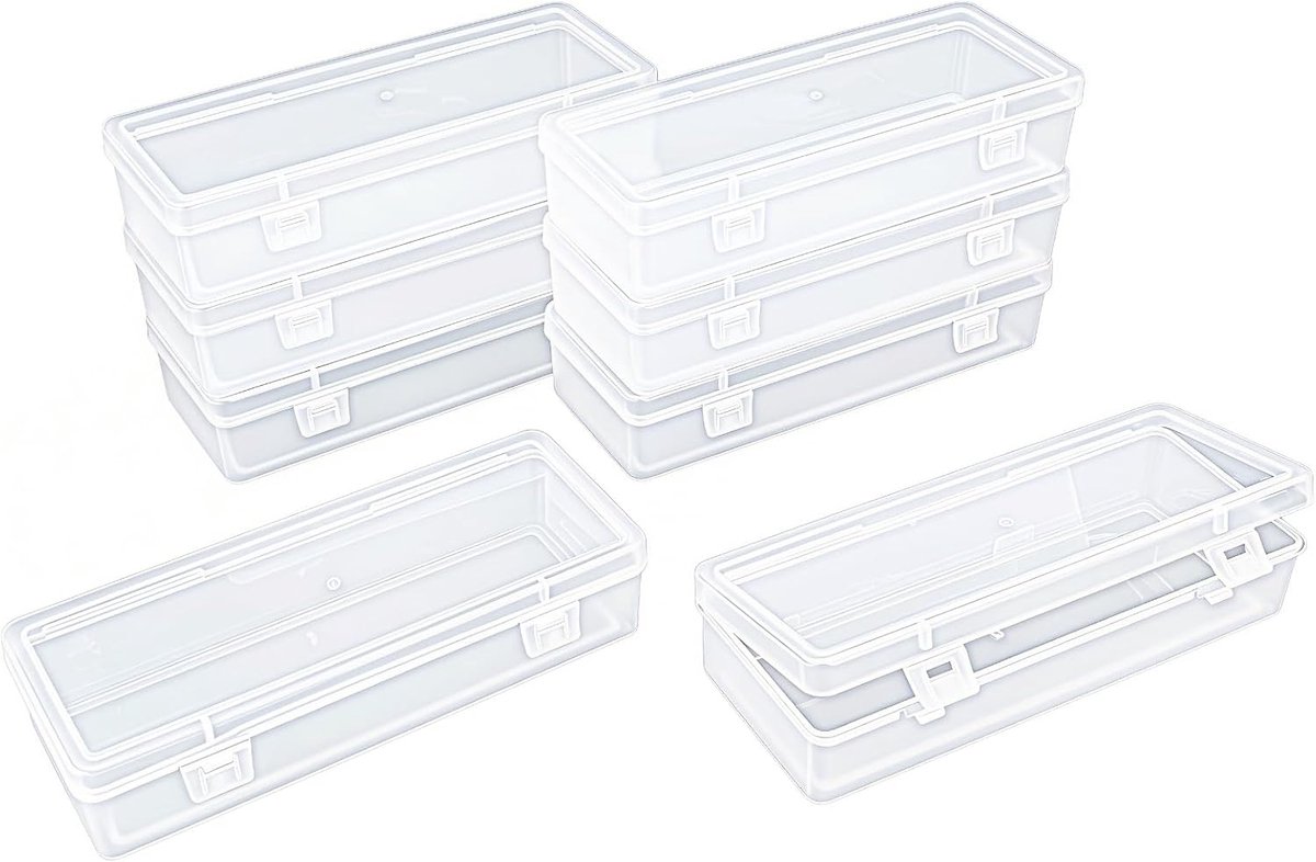 Organizer doosjes 6 stuks - kunststof - transparant - ideaal voor kleine items - ShopVlot
