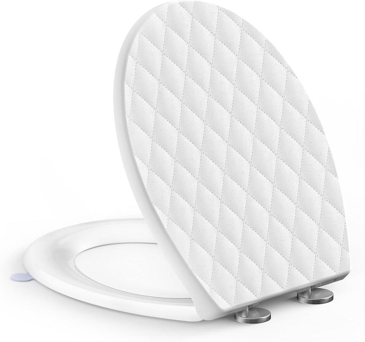 SREWOHS PRO Wc-bril universeel of kort, van polypropyleen, lederlook, wit - ShopVlot
