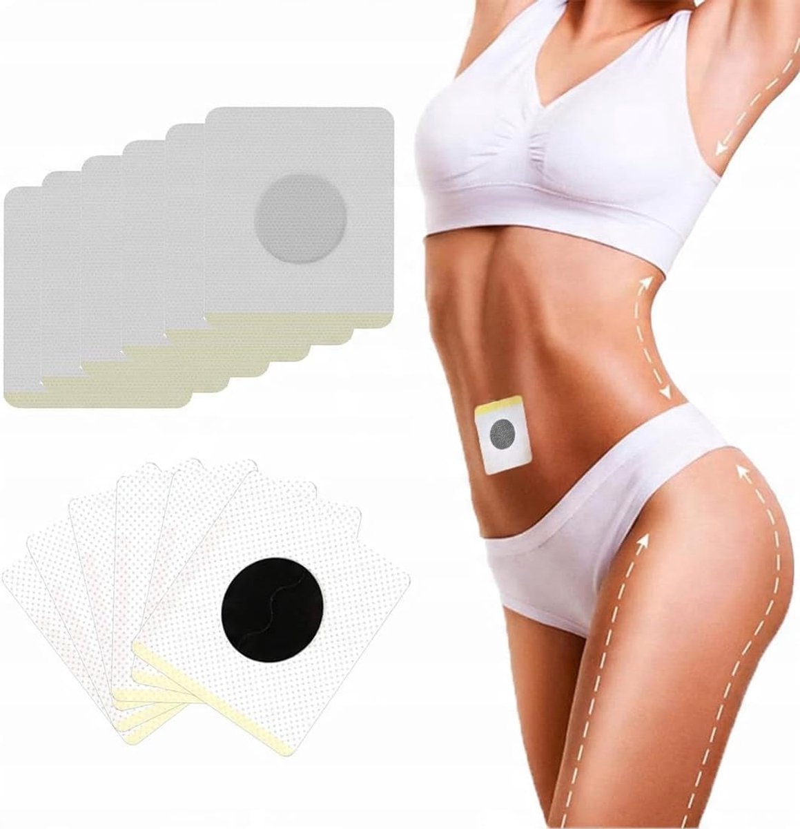Pack of 50 Belly Button Patches, Easy to Use, Quick and Soft, for Medium, Obese People, Natural and Soft, Comfortable - ShopVlot