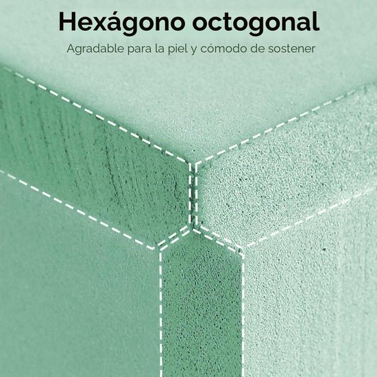 Yogablok - 23 cm x 15 cm x 8 cm - Zacht, antislip oppervlak - Hoogwaardig schuimrubber - Geschikt voor pilates, fitness, stretching, vormgeven en yoga - Blauw — afbeelding 2