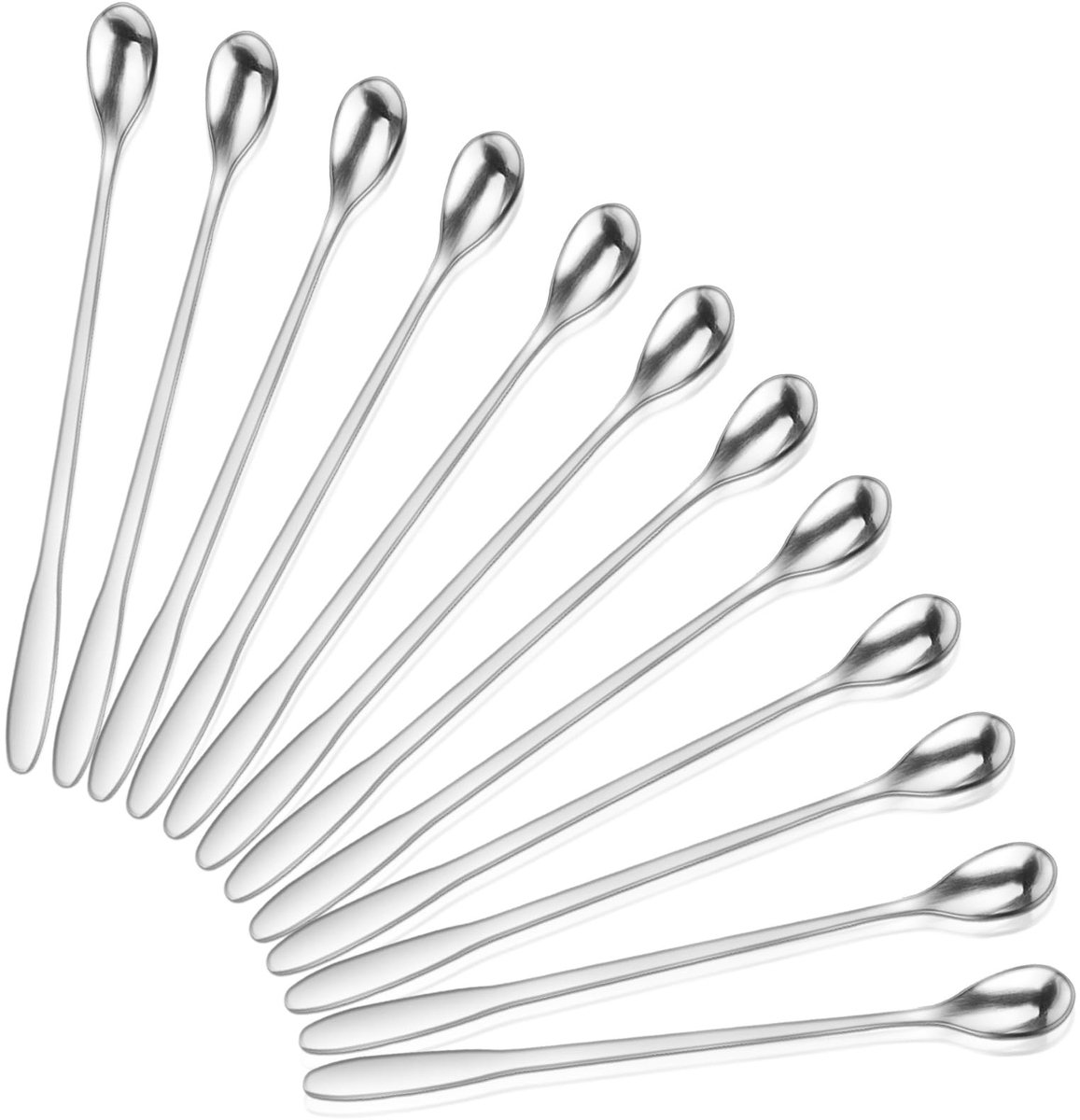 Solidchoice - Set van 12 RVS Latte Macchiato Lepels 22.5cm