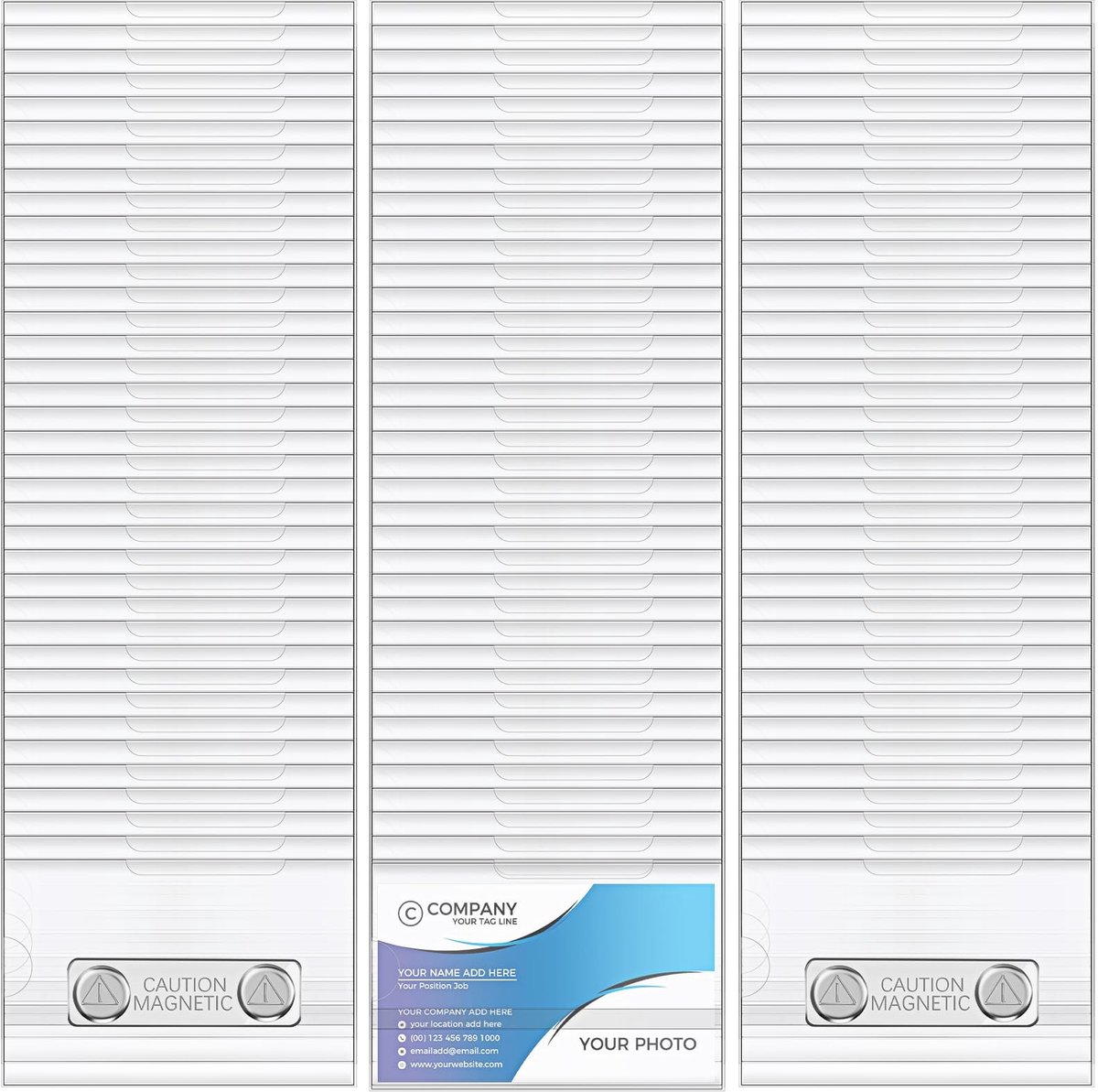 Solidchoice - 100 Stuks Magnetische Naamkaart Houder voor Werk en Conferenties