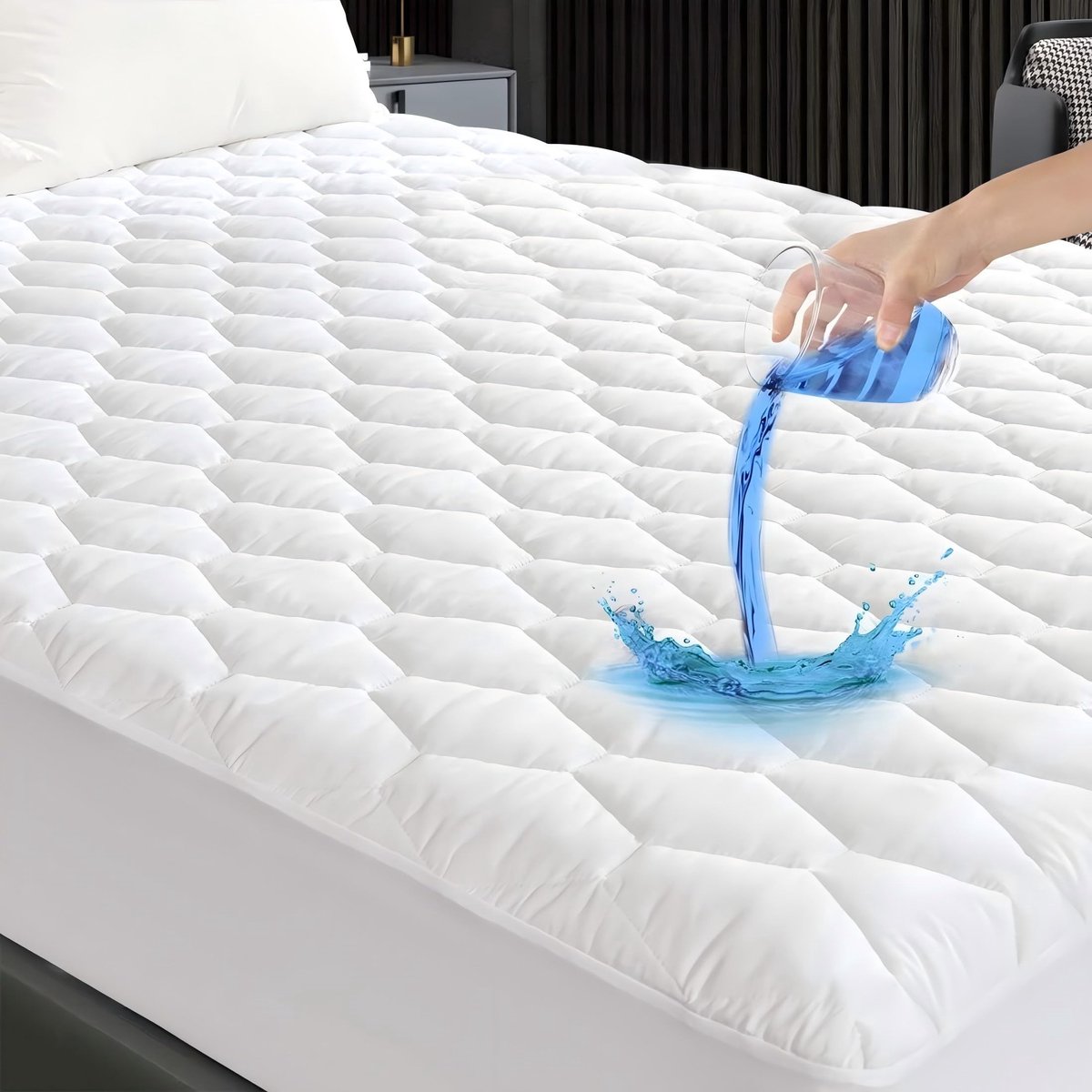 Solidchoice - Waterproof Matras Topper 180x200cm - Ademend en Geluidsloos