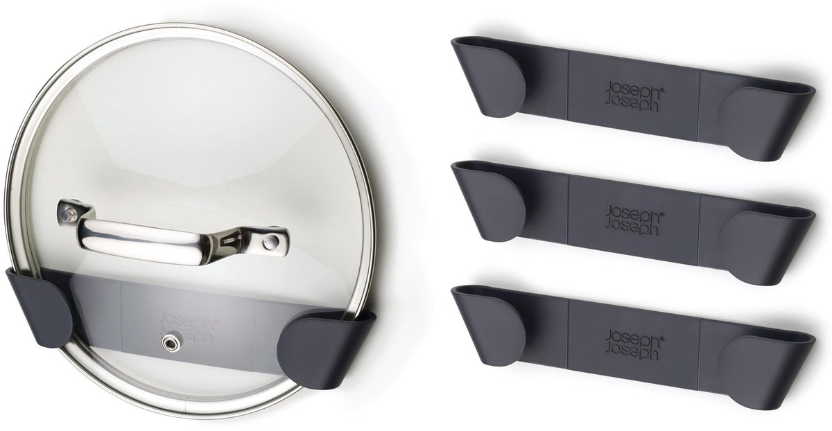 Solidchoice - Set van 4 Pot- en Pandekselhouders voor Kast