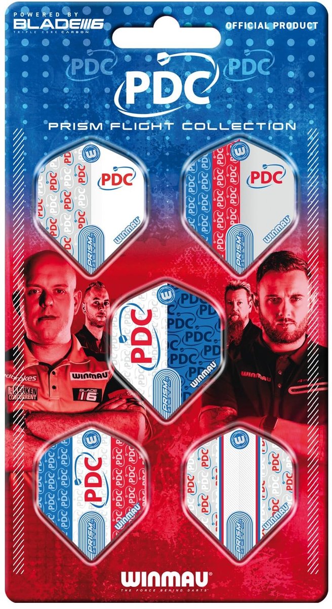 Solidchoice - PDC Prism Dart Flights Set van 5 met Geavanceerde Luchtstroom