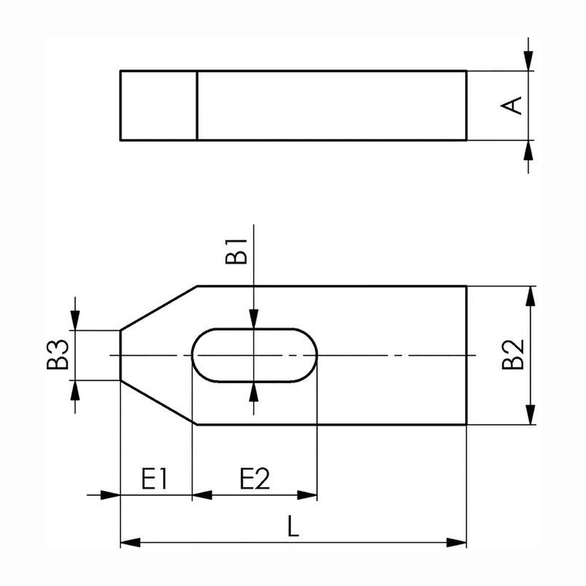 AMF Spanneisen DIN 6314 100 mm voor T-sleuf 12 + 14 + 16 mm - 70037