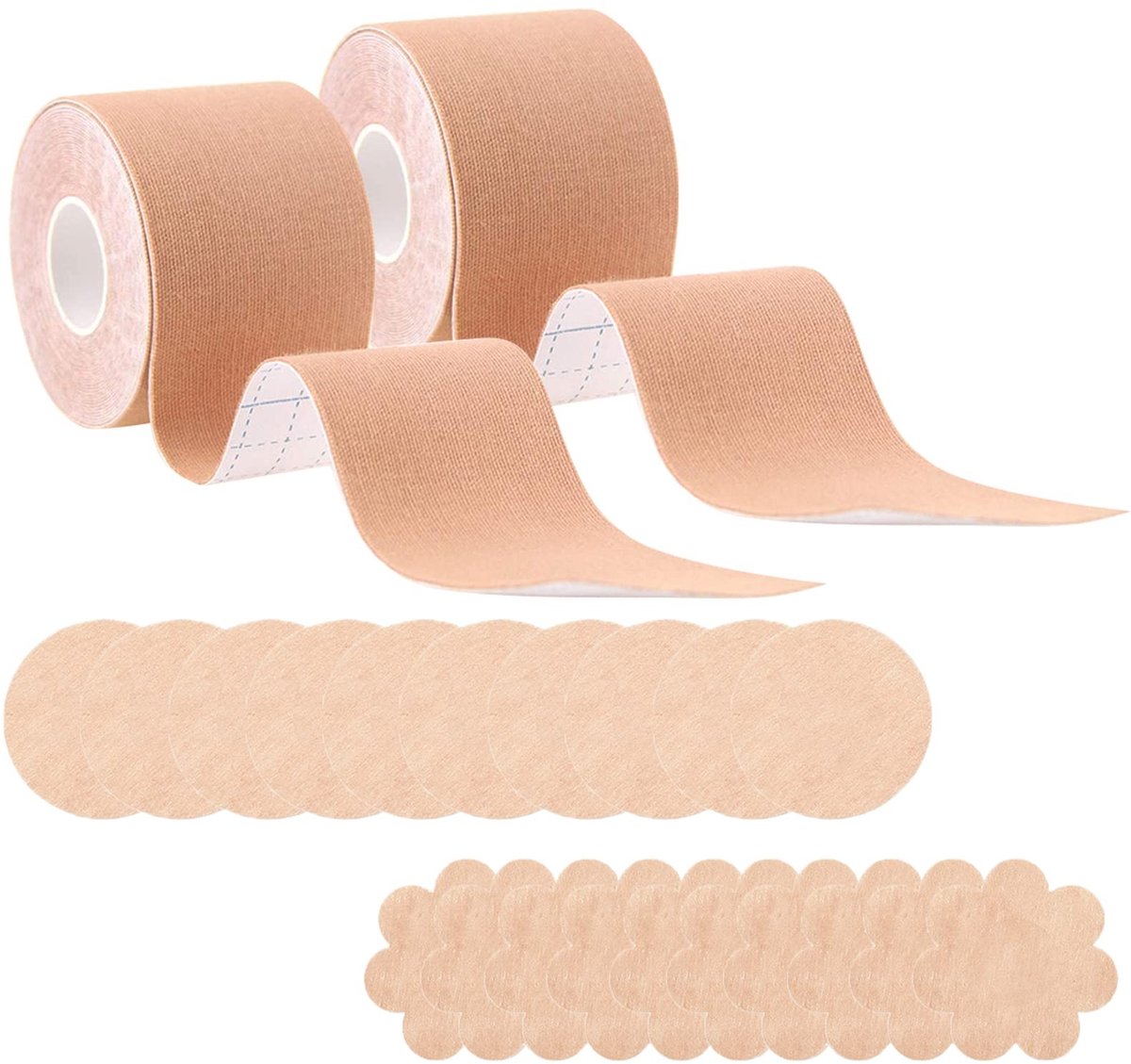 Solidchoice - Set van 2 Borstbanden met Nipple Covers