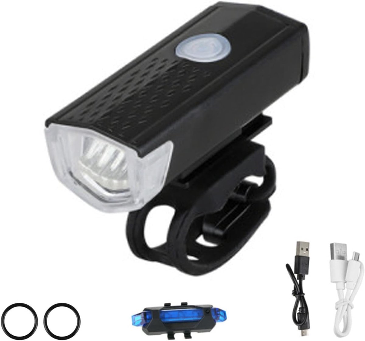 USB Oplaadbare Bike Licht MTB Fiets Voor Achter Achterlicht Fietsen Veiligheid Waarschuwingslampje Waterdichte Fiets - ShopVlot