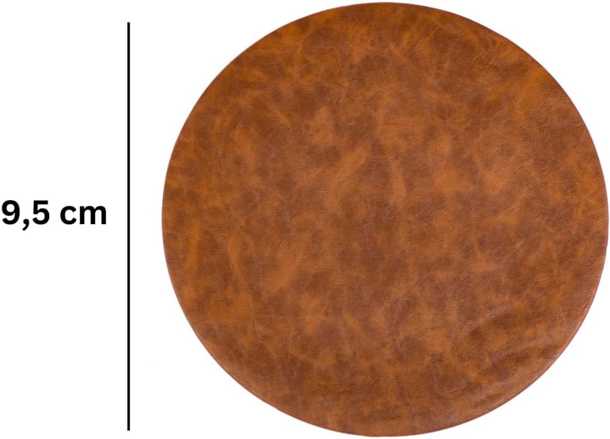ZICZAC - Glass coaster TUSCAN - SET/12 - Artificial leather - double sided, easy to clean, protects against scratches - ShopVlot