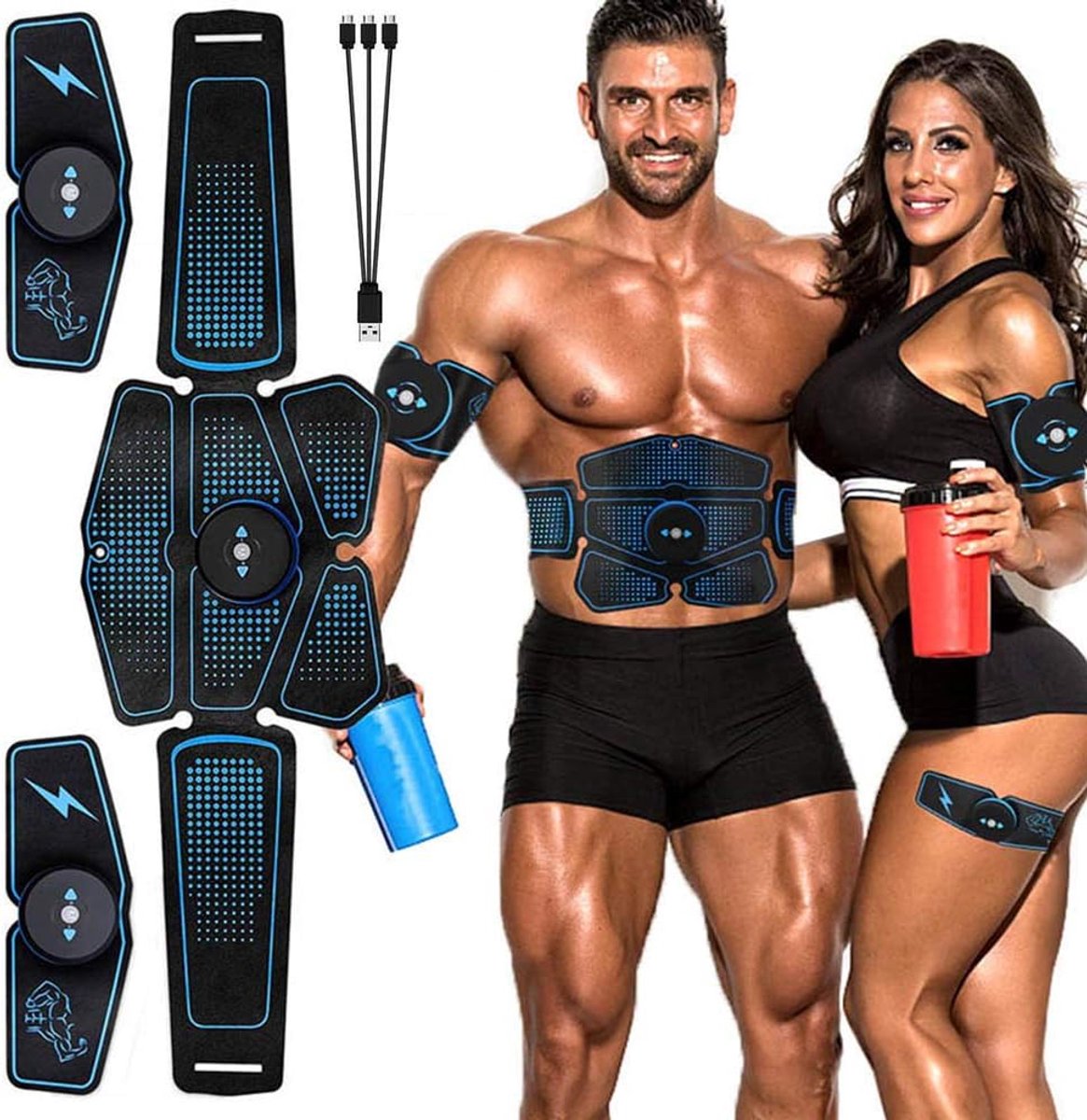 Buikspierstimulatie-trainingsapparaat, Home Vibration Fitness Massager - ShopVlot