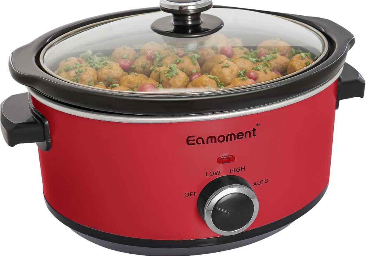Core® Slowcooker met timer - Slowcooker - Crockpot - Rood - 24cm x 31cm x 18cm