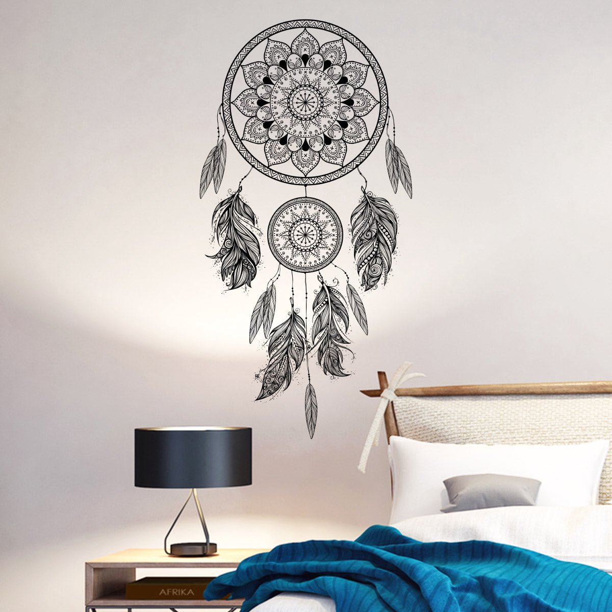 Ambiance Sticker Muurstickers - Boheemse dromenvanger - Transparante achtergrond - 175x90cm Multi color