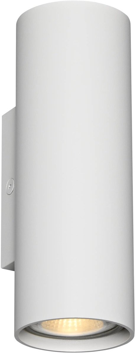 Taboo wandlamp uit de Deco-collectie, wit aluminium, licht omhoog en omlaag, dimbaar, 2x GU10 (excl. lamp), IP20